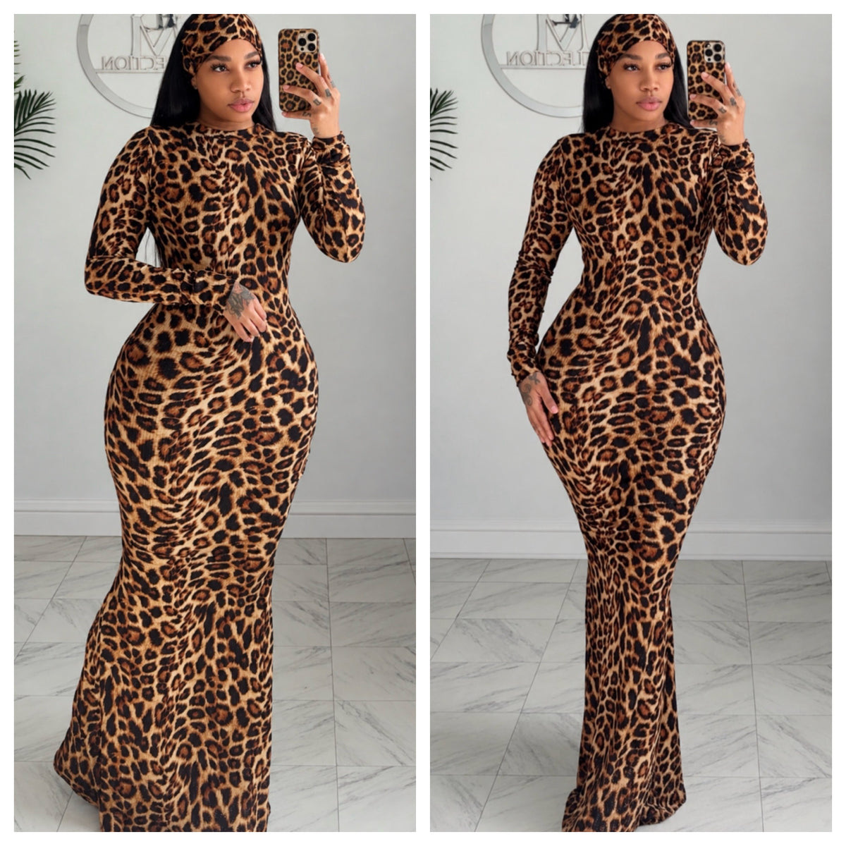 Leopard mermaid dress