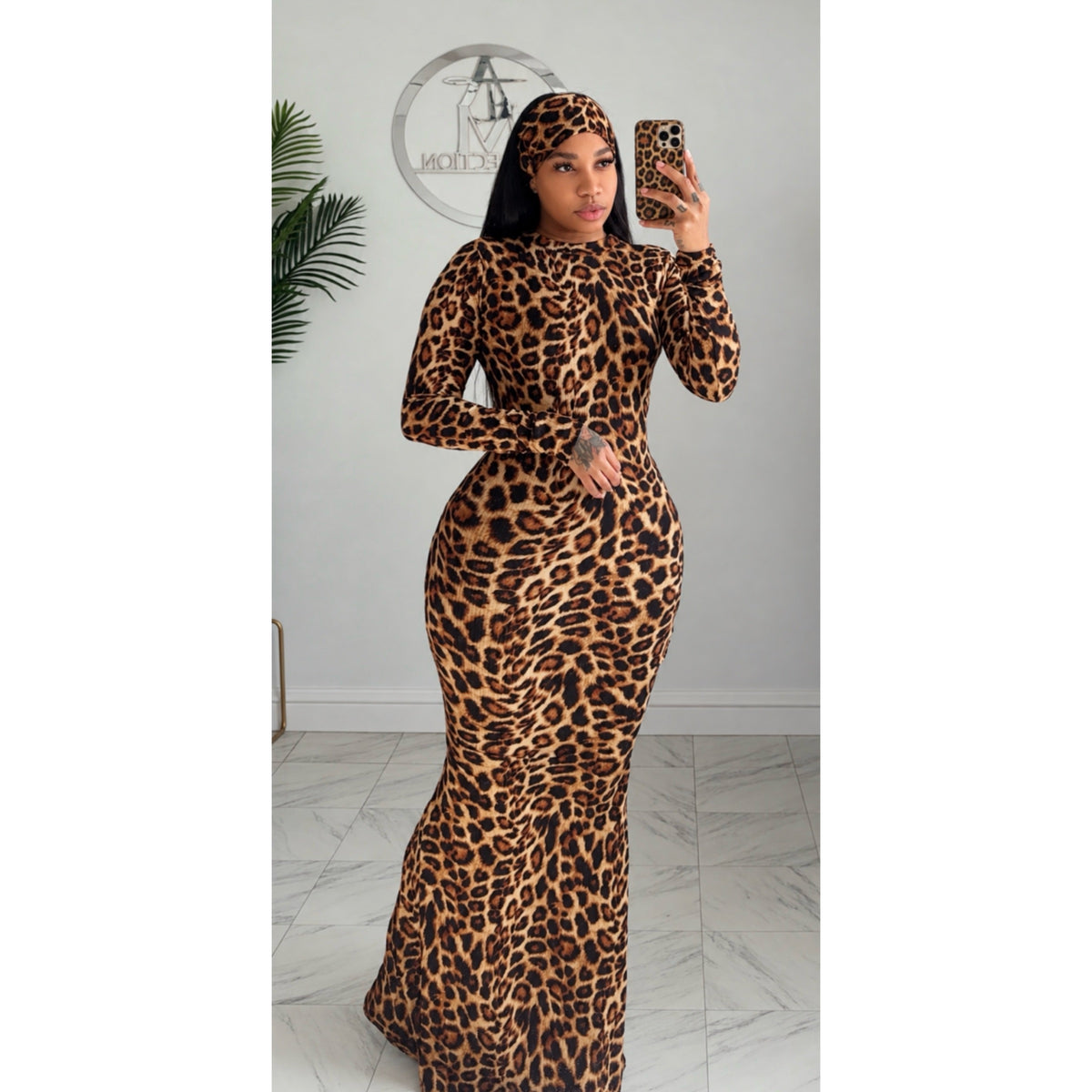 Leopard mermaid dress