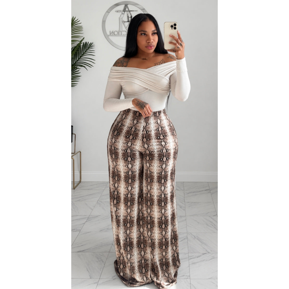 Snake skin Alli pants