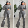 Houndstooth bell bottoms set