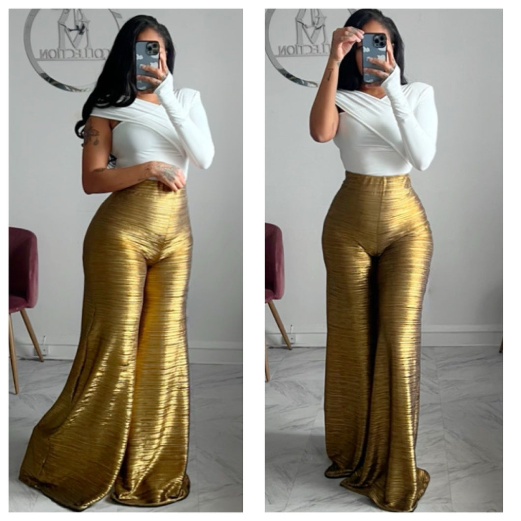 Metallic Gold Alli pants