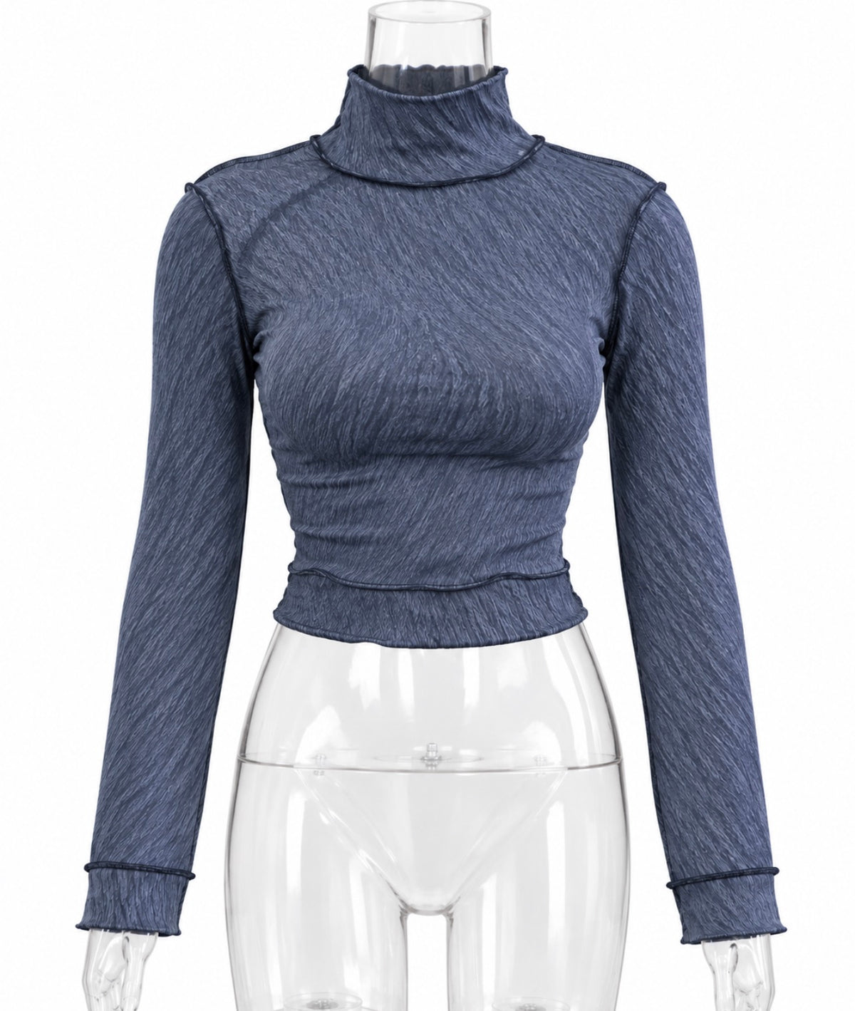 Denim look expose top